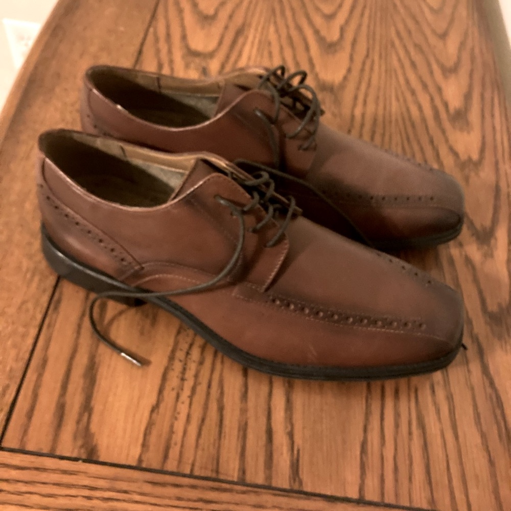 New Stacy Adams Irving Brown Leather Shoes Size 8